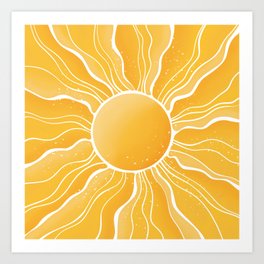 Yellow Sun Art Print