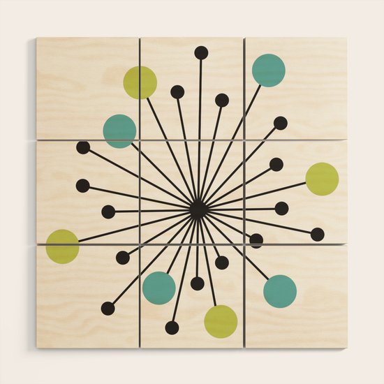 Atomic Age Nuclear Motif Mid Century Modern Wood Wall Art By Imagepixel Society6