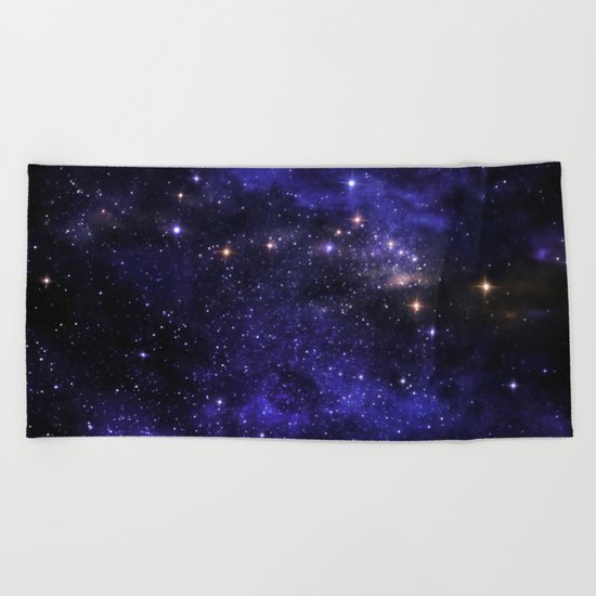 Stars and nebula Beach Towel