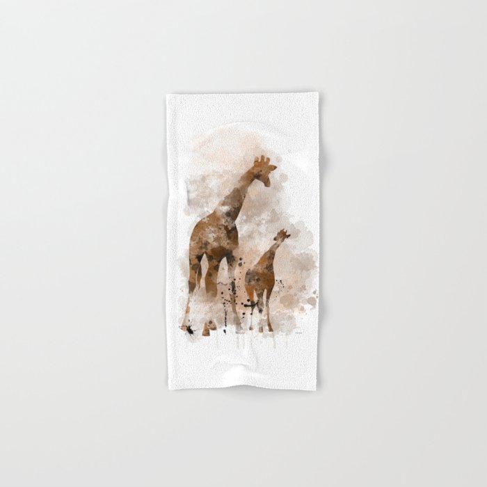 Giraffe and Baby Hand & Bath Towel