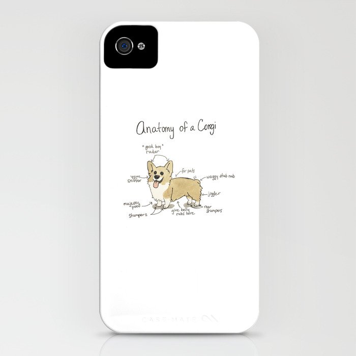 anatomy of a corgi iphone case
