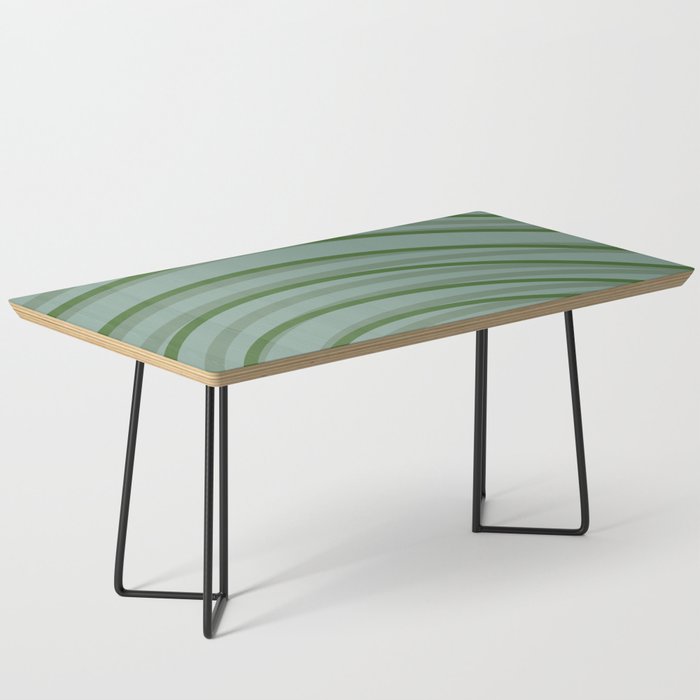 Green Imperfect Rainbow Arch Lines Coffee Table