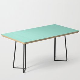 BEACH GLASS SOLID COLOR. Plain Turquoise Pastel Shade Coffee Table