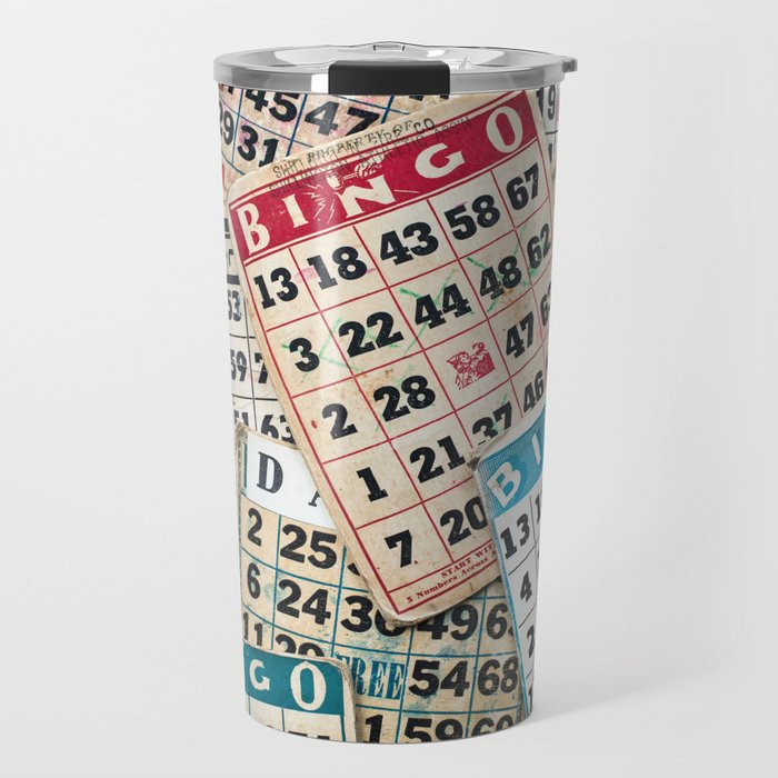 Vintage Bingo Cards Travel Mug