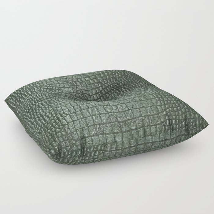 Snake Skin Green Floor Pillow