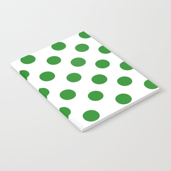 Polka Dots (Forest Green/White) Notebook