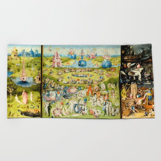 The Garden of Earthly Delights by Bosch Beach Towel