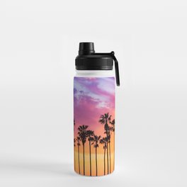 Palm Tree in the Wind Water Bottle