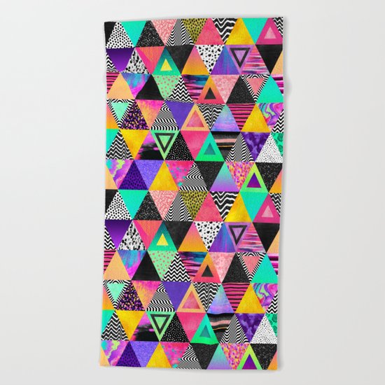Quirky Triangles Beach Towel