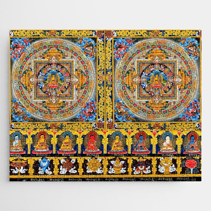 Buddhist Mandala Gold Tangka Wisdom Jigsaw Puzzle