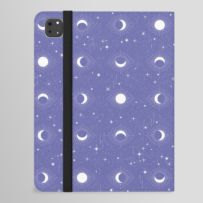 Vintage Celestial Pattern, Galaxy, Stars, Moon, Sun iPad Folio Case