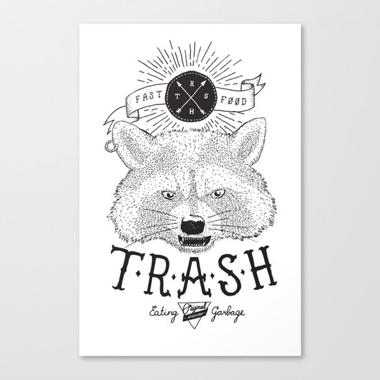Eating trash Canvas Print