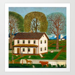 Farmhouse Decor - Vintage Painting Art Print