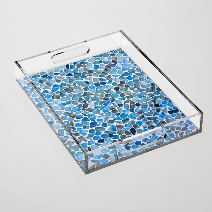 Sea glass Mosaic tile Acrylic Tray