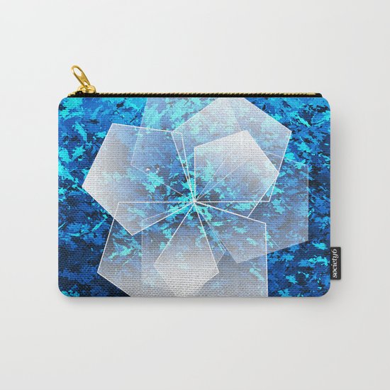 Geometric Ice Flower Carry-All Pouch