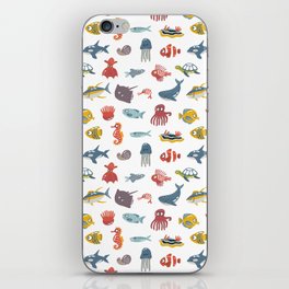Colorful Sea Animals iPhone Skin