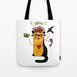 Surrealism Cat. Feminine Art Tote Bag