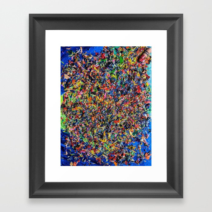 Crayon Explosion Framed Art Print