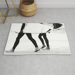 Catch a Wave Print - abstract black white surf board photography - Cool Surfers Print - Beach Decor Rug