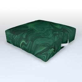 Modern Cotemporary Emerald Green Abstract Outdoor Floor Cushion