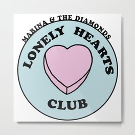 Lonely Hearts Club Metal Print | Hearts, Popart, Digital, Comic, Lonely, Graphicdesign, Electra, Diamonds, Club, Marina 