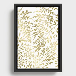Gold Leaves Framed Canvas