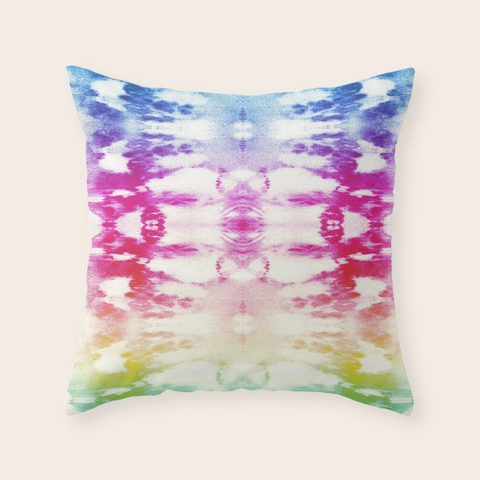 Tie Dye Rainbow Throw Pillow by Nina May Design Studio Society6