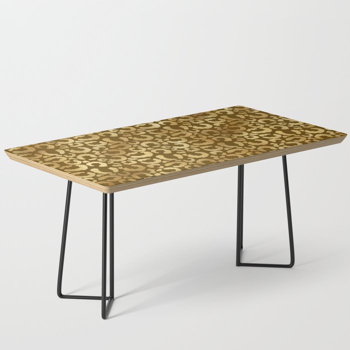 Leopard Gold Brown Modern Collection Coffee Table