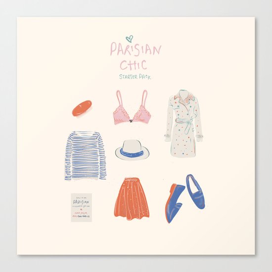 Parisian Chic: Starter Pack Canvas Print
