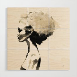 Serene - Digital fashion illustration / painting Wood Wall Art