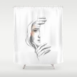 Something hides | Something behind | Woman behind Shower Curtain