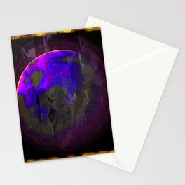 Purple Planet in Frame Stationery Card