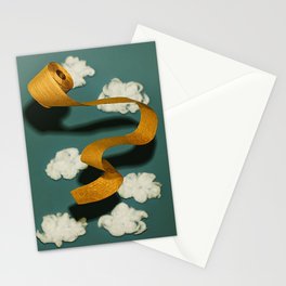 Gold TP in the Clouds Stationery Cards