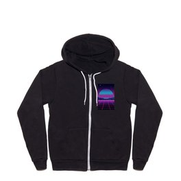 Spectacular Sunset Synthwave Zip Hoodie