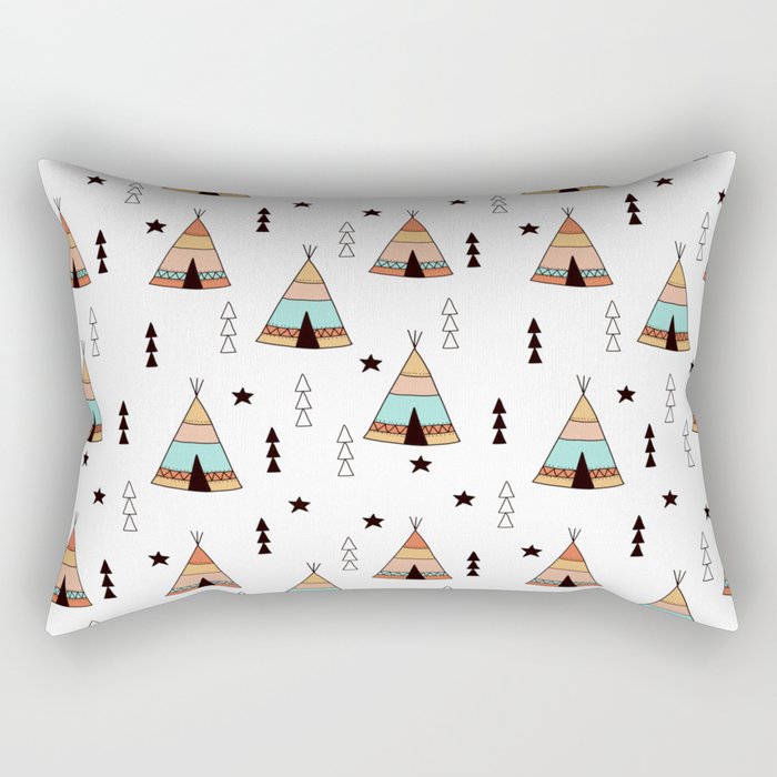 Cute tipi pattern Rectangular Pillow