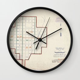 1950 Census Map - Oklahoma (OK) - Tulsa County - Collinsville Wall Clock