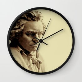 Beethoven Art Print, Portrait of Beethoven, Beethoven Bust, Beethoven Photo, Beethoven Art Print, Modern Home Decor, Bust Print, Beethoven Portrait Wall Clock