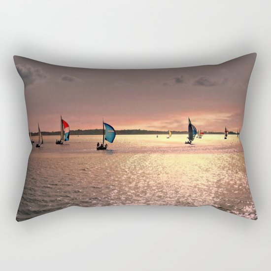Sunset Sail In Bermuda Rectangular Pillow