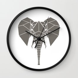 Grey Elephant Wall Clock