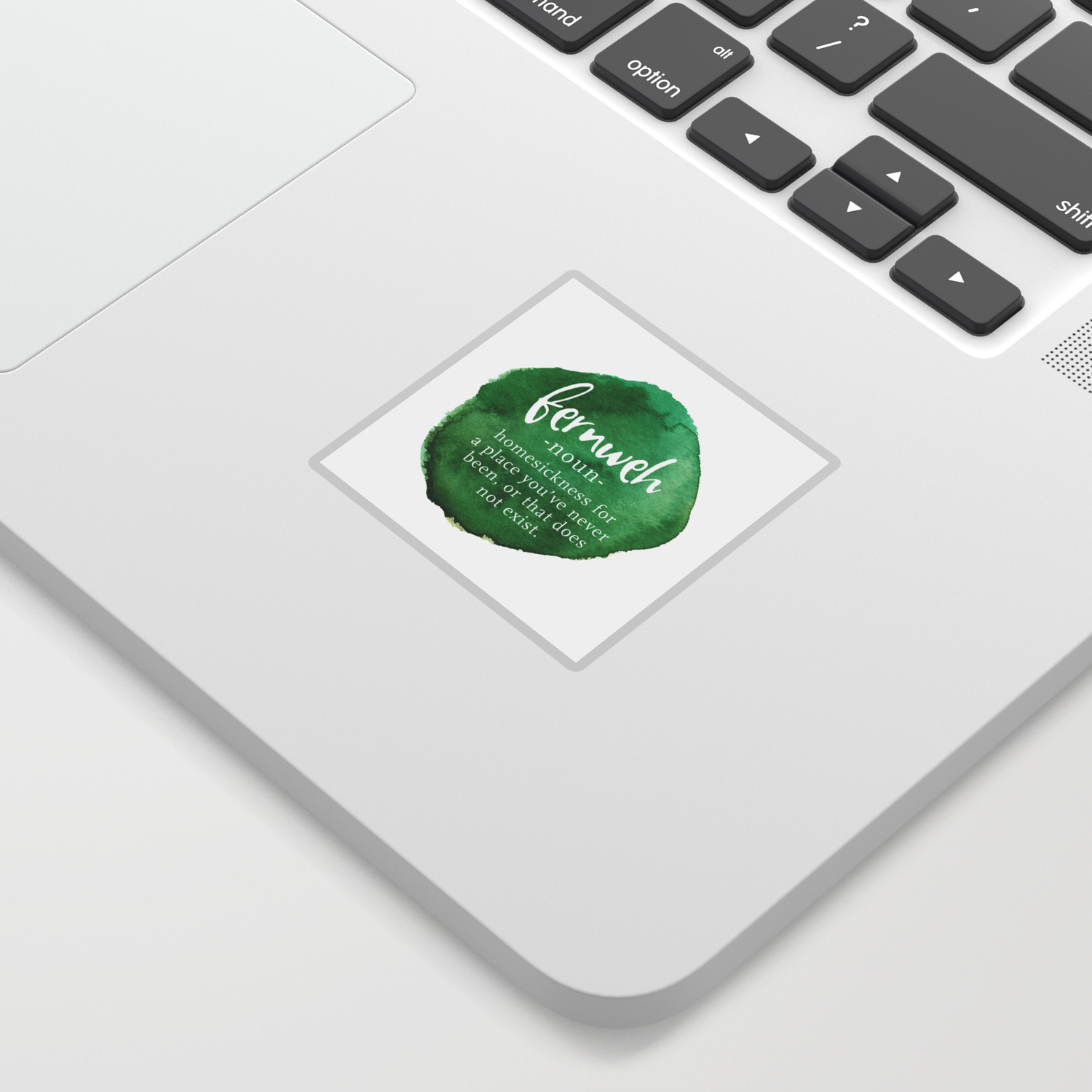 Fernweh Word Nerd Green Watercolor Sticker By Rubyandpearl Society6