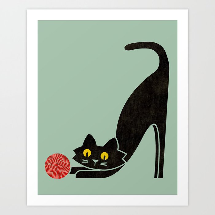 Fitz - the curious cat Art Print