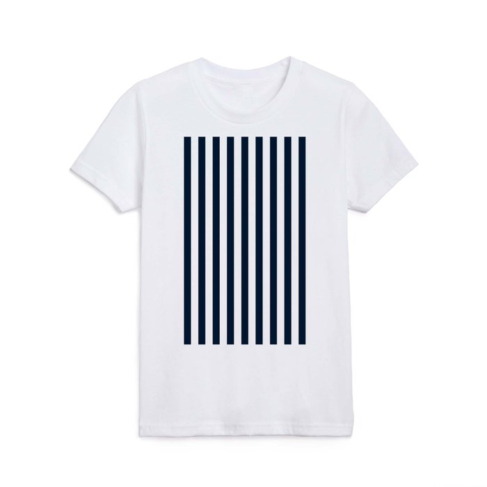 STRIPED DESIGN (NAVY BLUE-WHITE) Kids T Shirt