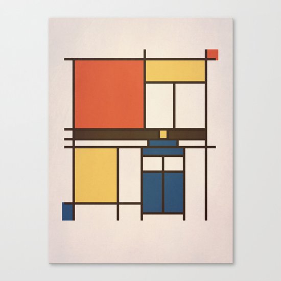 Mondrian Who Canvas Print
