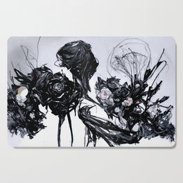 Black Roses - Abstract Art Take Four Cutting Board