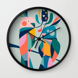 Cockatoo Love Wall Clock