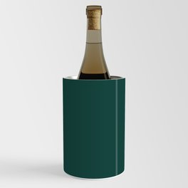 Dark Green Solid Color Pantone Rain Forest 19-5232 TCX Shades of Blue-green Hues Wine Chiller