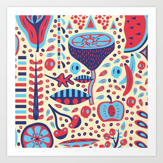 FRUIT PATTERNS Art Print