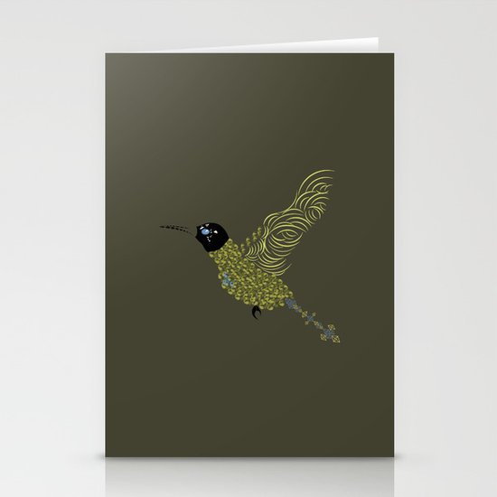 Abstract Hummingbird Stationery Cards
