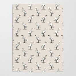 egrets - off white Poster
