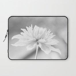 Dahlia In High Key Black And White Laptop Sleeve